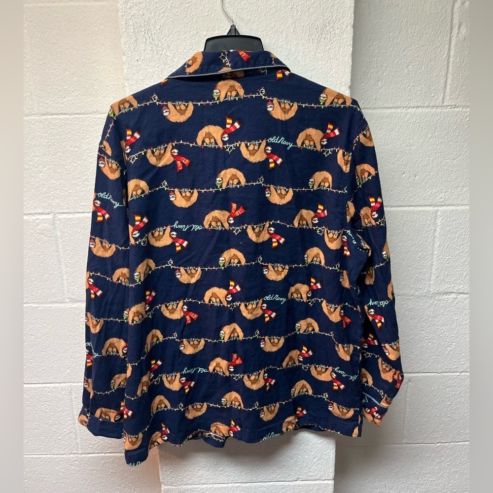 Old Navy Navy Blue Sloth Print Casual Shirt - Picture 5 of 5